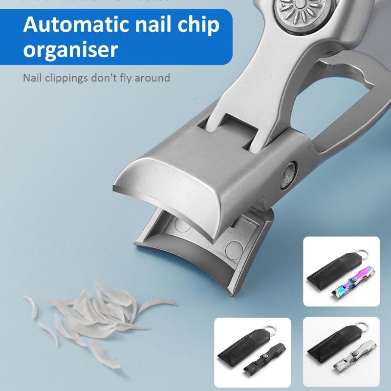 Large Opening Opening Nail Clippers Stainless Steel Nail Cutter with Nail File Toenail Cutter Nail Cutters for Elderly Adult