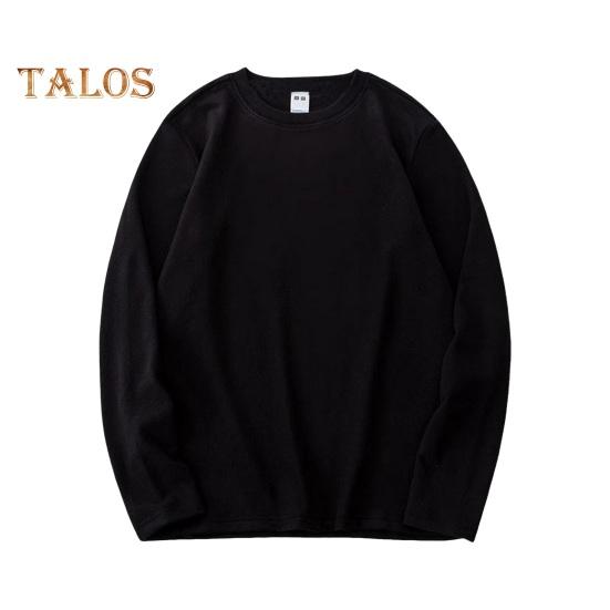 Toamnă Primăvară Bărbați Top cu fund Slim Fit Gros Gâtul Pulover Mâneci lungi elastice Culoare pură Plus mărime Lungime mijlocie Exercițiu de fitness Purtă zilnică Cămașă