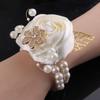 Artificial Rose Wrist Corsage Ribbon Wedding Flower Bracelet Bridesmaid  Wrist Flowers  Girls
