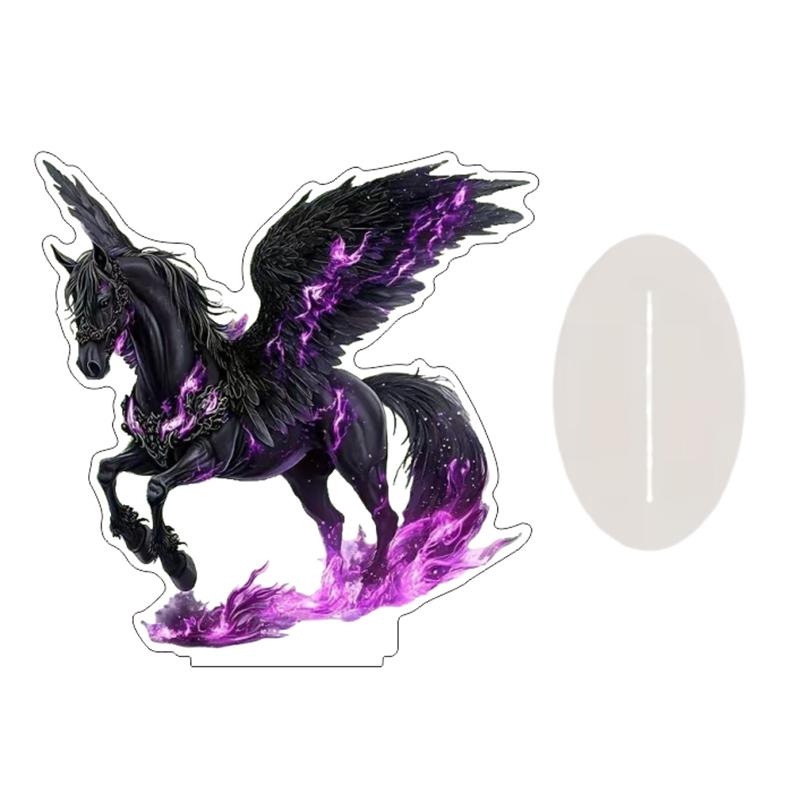 Dekoracyjna Figurka Dekoracja Smoka Do Biura Prezent na Parapetówkę Dekoracja Biurka Ornament 2D Akrylowy Ornament na Biurko