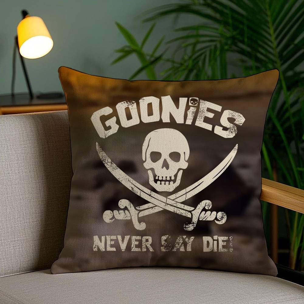 

Movie G-Goonies Pillow Case Office Sofa Dorm Chair Back Short Plush Double-sided Printing Home Cushion Cover 30cmx30cm