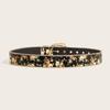 Classical Retro Floral Women's Belt Flexible PU Leather Waist Decoration Sash Adjustable Metal Clasp Everyday Use