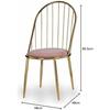 Chaise - GIFT DECOR - 23458 - Polyester - Métal - Rose - Lot de 2