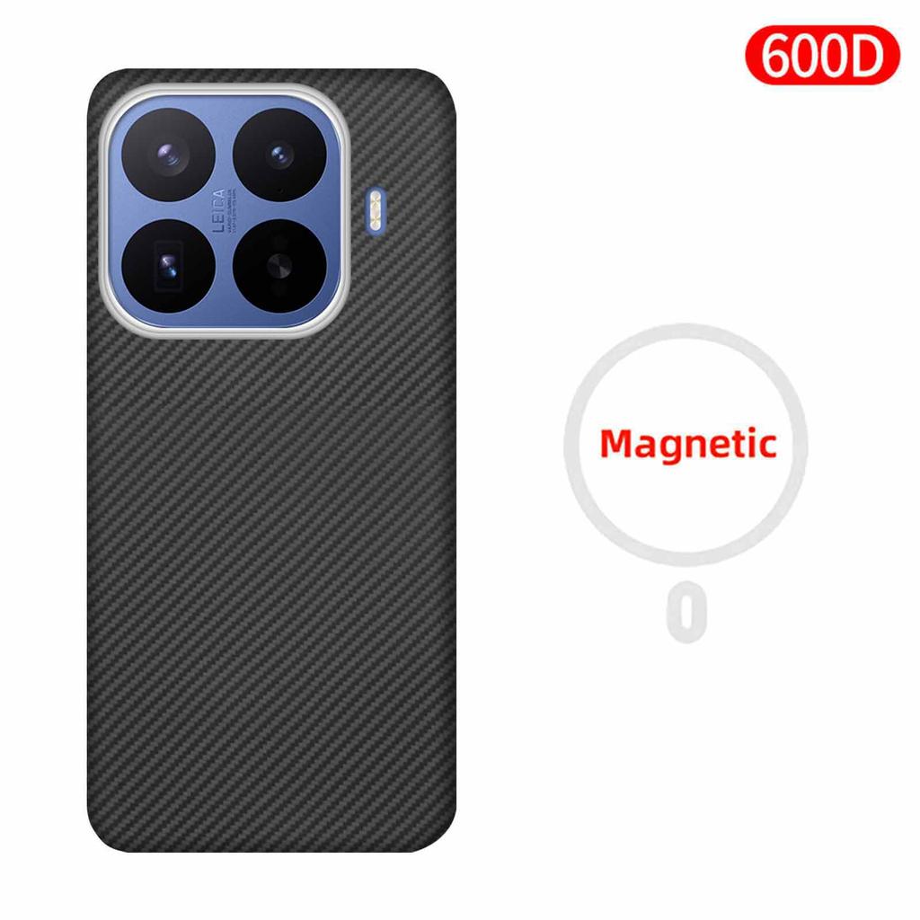 Per Xiaomi 17 T Pro/Xiaomi 17 T Custodia Tessuto Fibra Aramidica Kevlar Carbonio 600D 1500D Cover Rigida Sottile Magnetica Nera Sottile Leggera Rossa