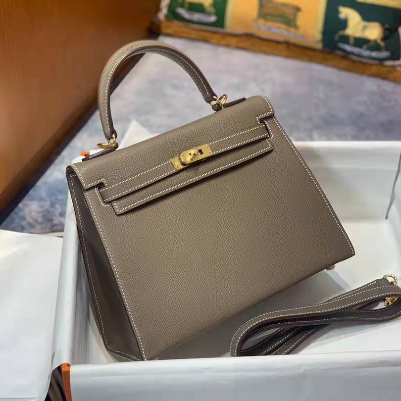 Genuine Leather 2021 New H Family Women's Bag Cowhide Palm Pattern Lock Bag Casual Shoulder Handbag Trend