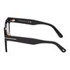 TF Logo su Gamba Specchiata Occhiali da Sole Quadrati Unisex Occhiali da Sole Neri FT1160K-5401A