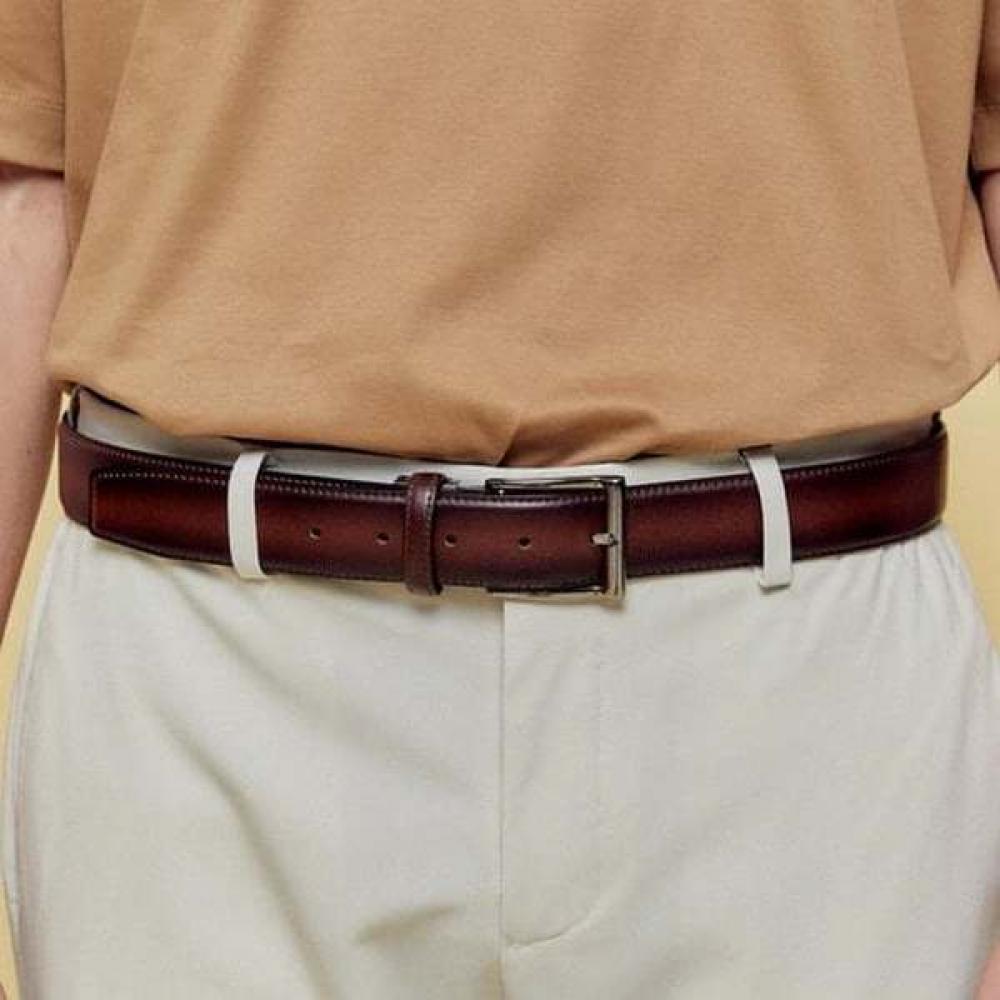 Daks Brown Gradation Embossed Leather Belt Dbbe6e204w3 Single option