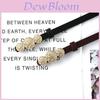 Fashion Solid Color Gold Character Avatar Decoration Women Slim Belt For Office Wear And Casual Outfits