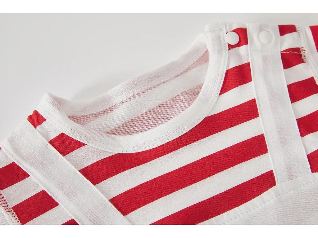 Unisex Newborn Pure Cotton Short-Sleeve Romper - Boneless One-Piece Crawling Outfit for Babies