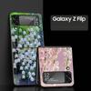 Lily Of The Valley Clear Floral Hard PC Phone Case For Samsung Galaxy Z Flip 7 6 5 4 Black Cover For Galaxy Z Flip 3 Foldable