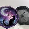 1PC cat moonAutomatic Open/Close Umbrella with Windproof, 8-Rib Sturdy Canopy, Durable Ribs, Fashionable Design1214A