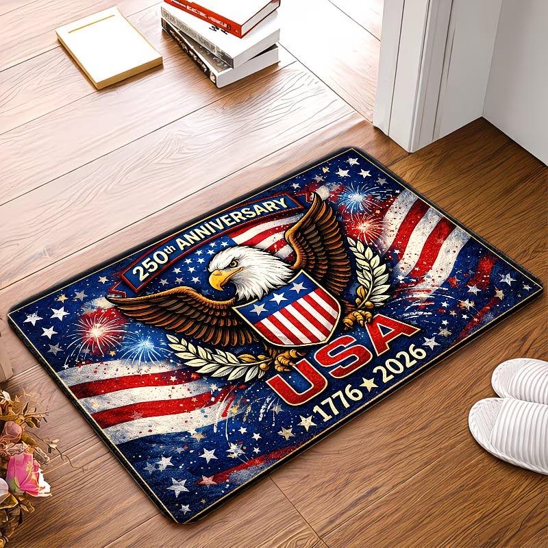 US Independence Day Indoor Entry Mat - Dirt-Resistant & Easy to Clean Decorative Floor Mat