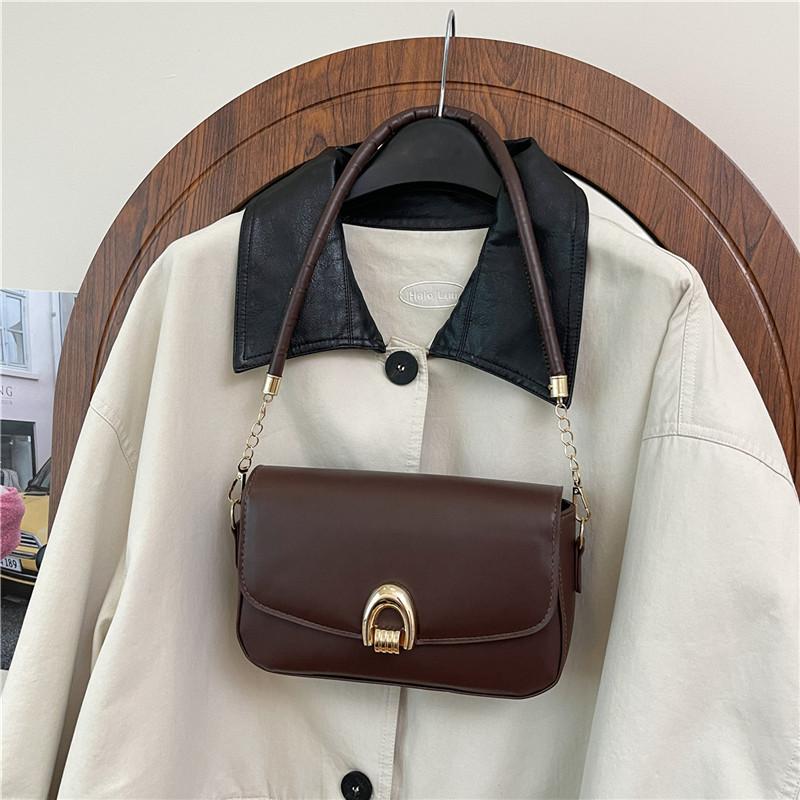 Textured Women's Messenger Bag 2025 New Retro Underarm Shoulder Bag Trendy Fashion Trend Commuter Small Square Bag