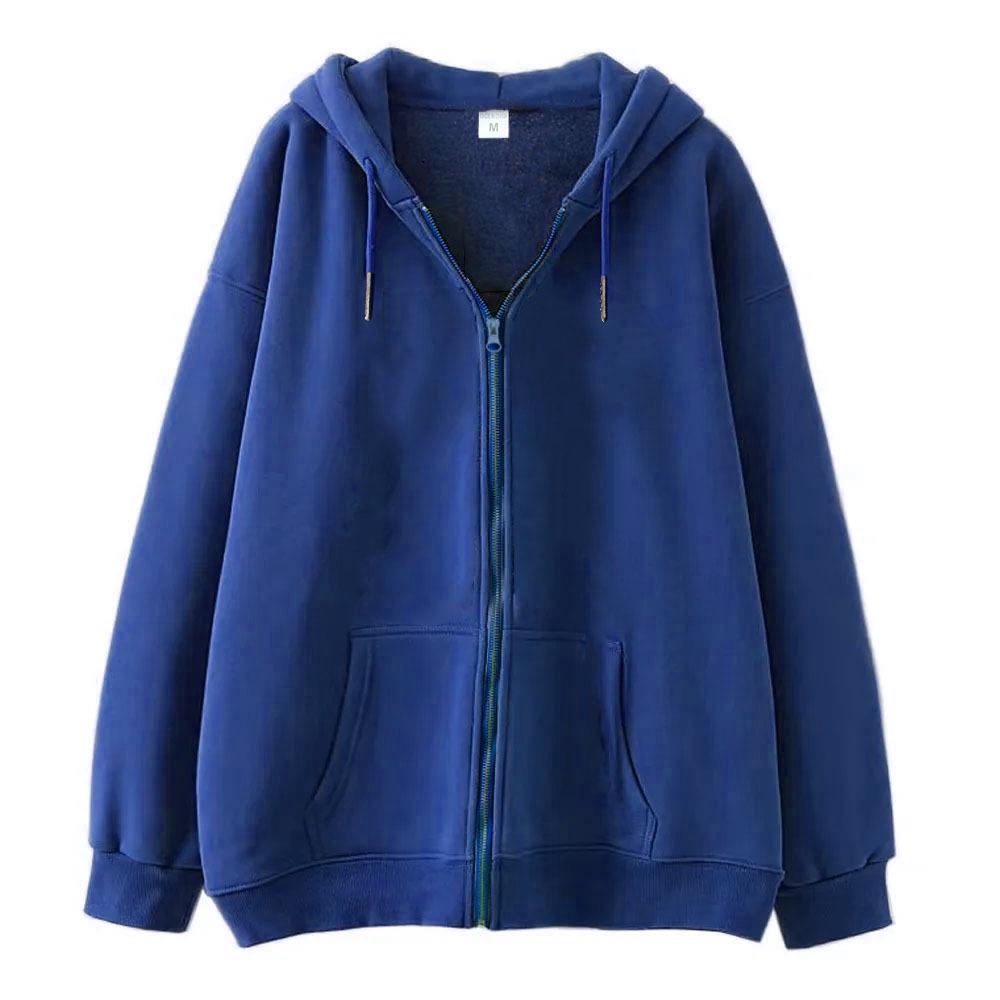 Men's Casual Fleece Zip-Up Hoodie Cardigan - Thick Autumn/Winter Sweatshirt Jacket