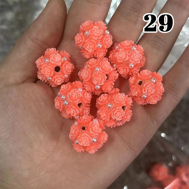 2Cm 10Pcs Charm Rose Polymer Clay Colorful Lover Acrylic Beads for Jewelry Making Diy Necklace Bracelets Earring Accessories New