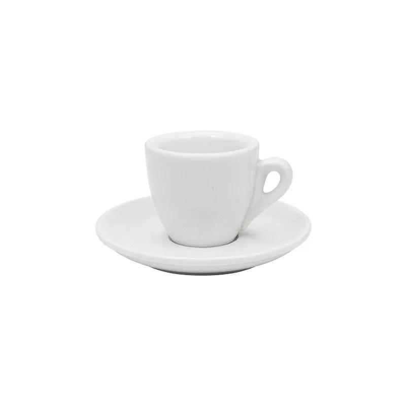 Espresso Cup Thickened Ceramic Cups White Coffee Cup with Spoon and Saucer Office Afternoon Tea Cups Milk Mug Tea Mug Drinkware