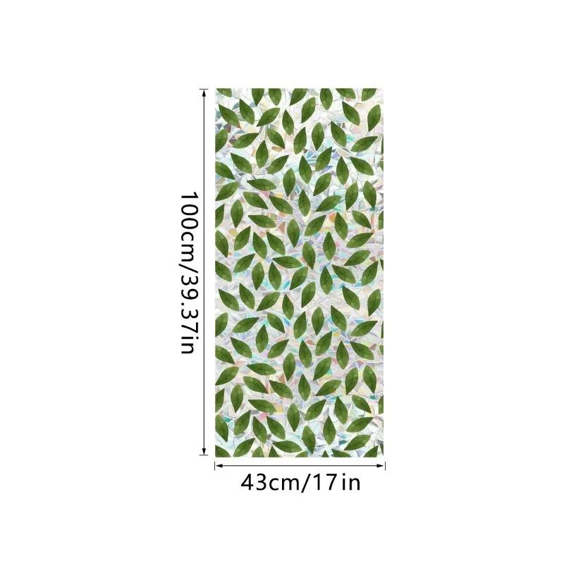 Double-sided Rainbow Design Static Window Privacy Film Colorful Stained Glass Window Film for Privacy Sun Blocking for Windows