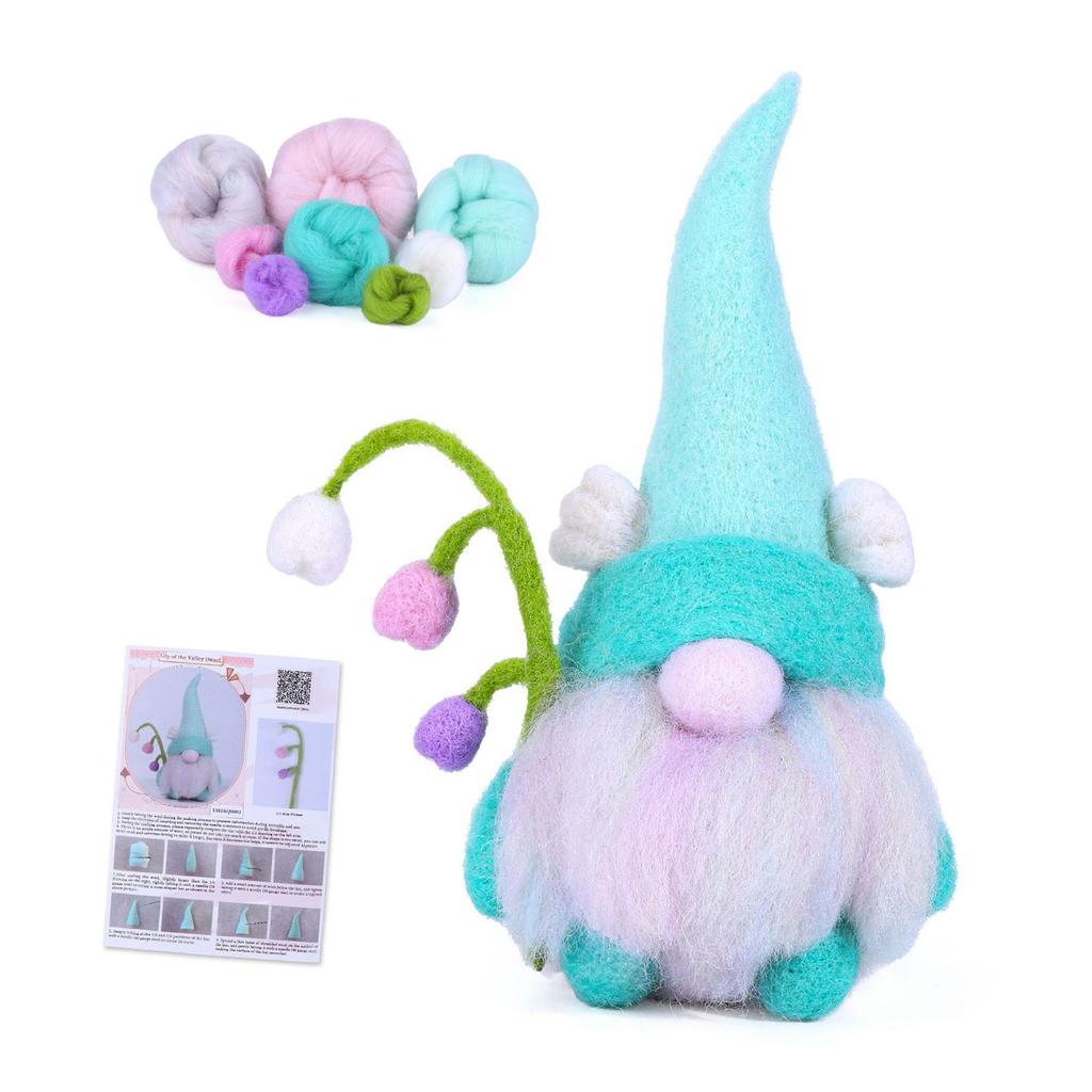 Needle Felt Set Handmade DIY Felting Kits Needle Felt Kits DIY Felts Dolls Set Handcraft Make Tool Needling Felting Kits