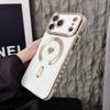 Case for 17 16 15 14 13 12 11 Pro Max Magnetic Protective Case Heart Pattern Shock Proof Anti-Fingerprint Wireless Charging