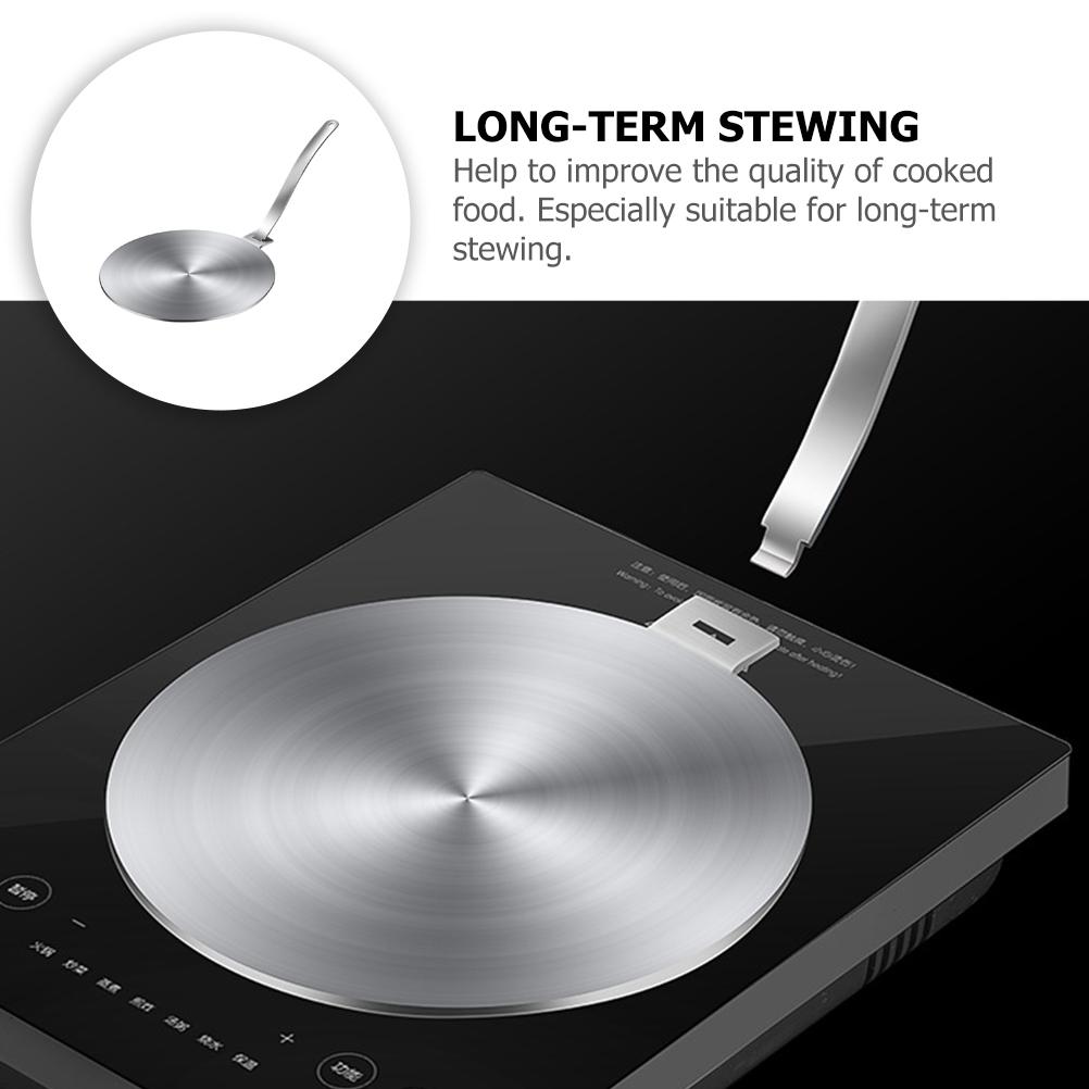 Stainless Steel Heat Conduction Plate Induction for Cooktop Round Diffuser Glass Metal Hob Ring Adapter Board Cooker