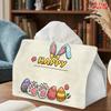 1pc 1pcs Modern Reusable Tissue Box with Easter Egg & Bunny Patterns Suitable for Kitchen, Car, Desk Storage - Spring Tabletop Decor, Napkin Dispenser