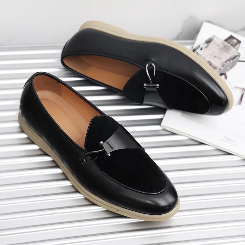 Fashion Men's Casual Shoes Suede Leather Men Classic Loafers Moccasins Mens Party Wedding Shoe Light Comfortable Driving Flats