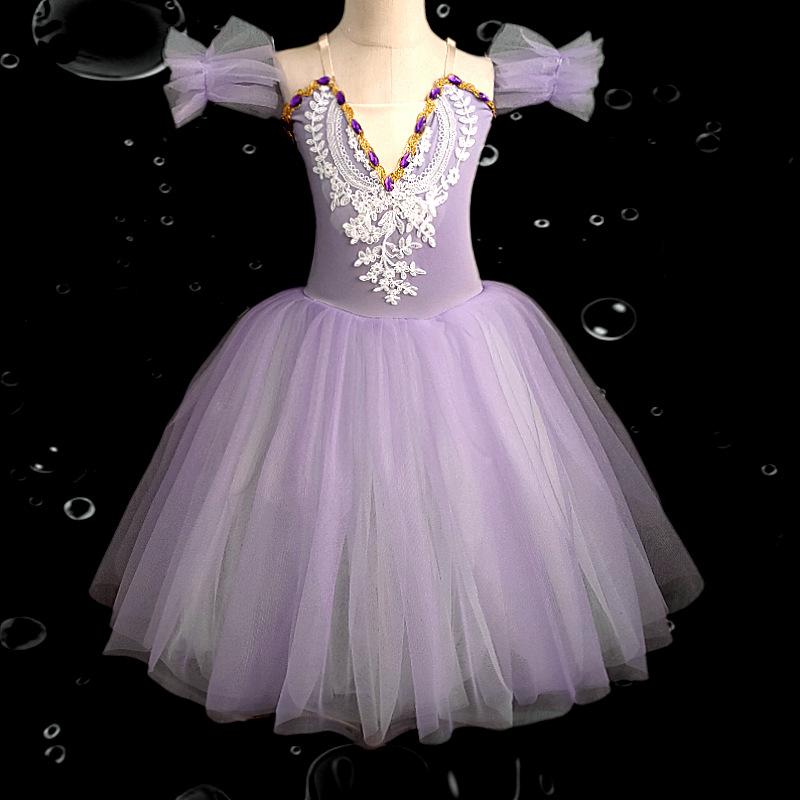 

Профессиональная романтическая пачка длинная фатиновая пачка балетное платье для девочек балерина вечернее платье детские балетные танцевальные костюмы 110