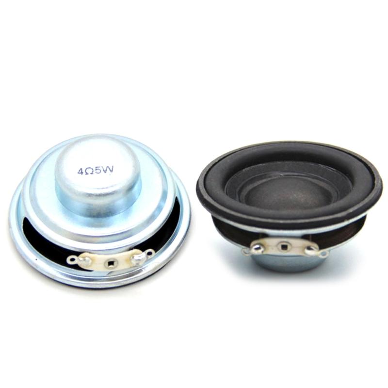 Upgraded 5W 4Ohm Speaker 50mm Round Shape Loudspeaker Versatile Loudspeaker Small But Powerful for DIY Audios Speakers