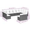 Vidaxl 12-Cz. Garden Furniture Set, With Cushions, Black, Poly Rattan