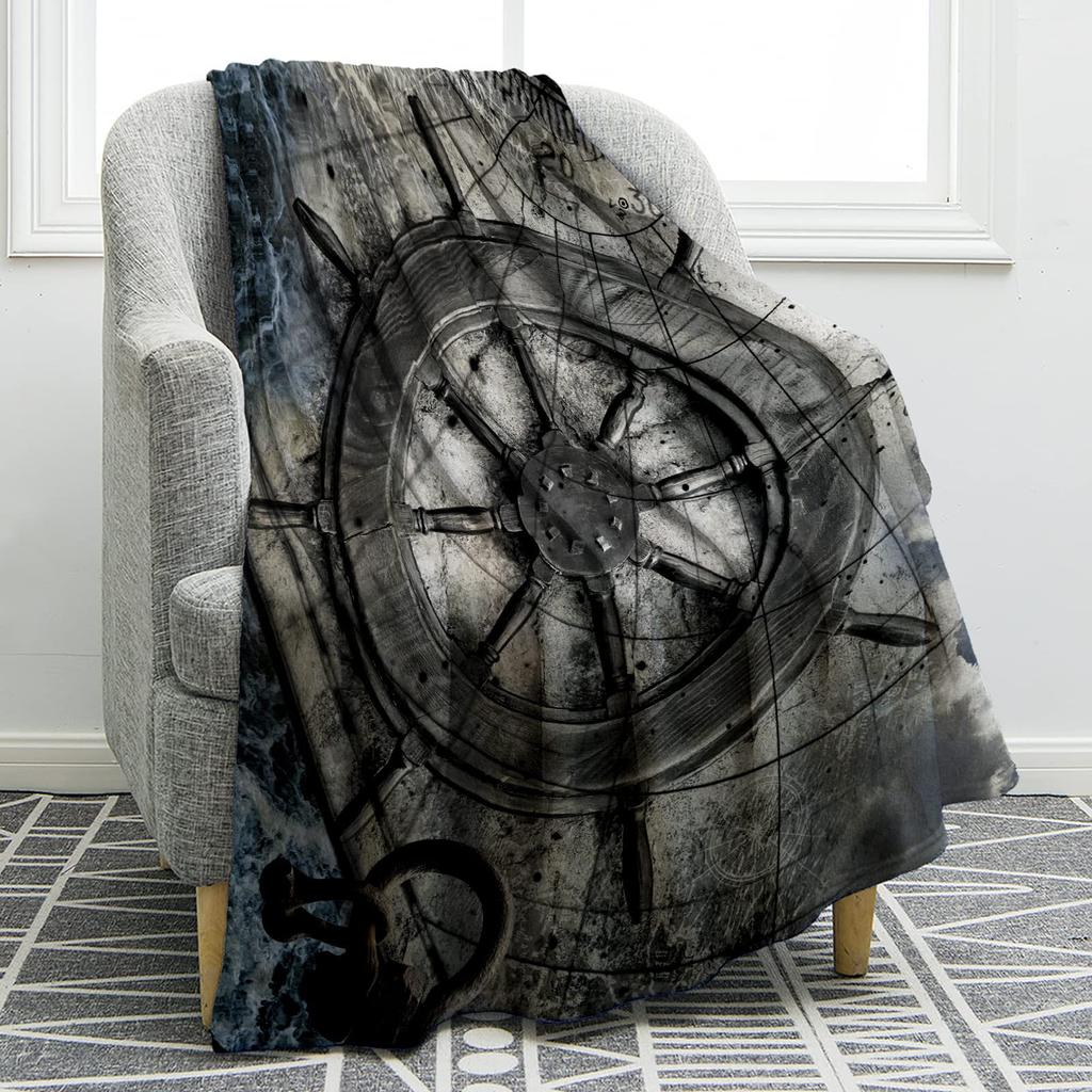 Marine animal cartoon animation digitalprinted polyester velvet flannel cover blanket Fleece soft sofa cover blankets for beds