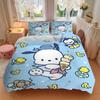 3pcs Pochacco & Ice Cream Design Print Bedding Set (1 Cover + 2 Pillowcases, Without Inserts),  Soft and Comfortable W075