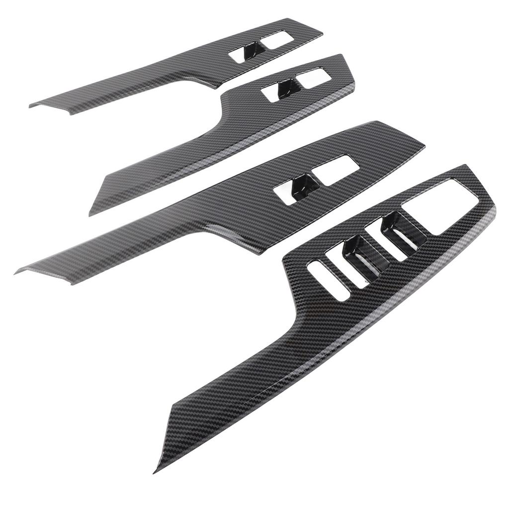 Car Interior Door Armrest Window Switch Panel Cover Trim Carbon Fiber Style Replacement for Kia EV6