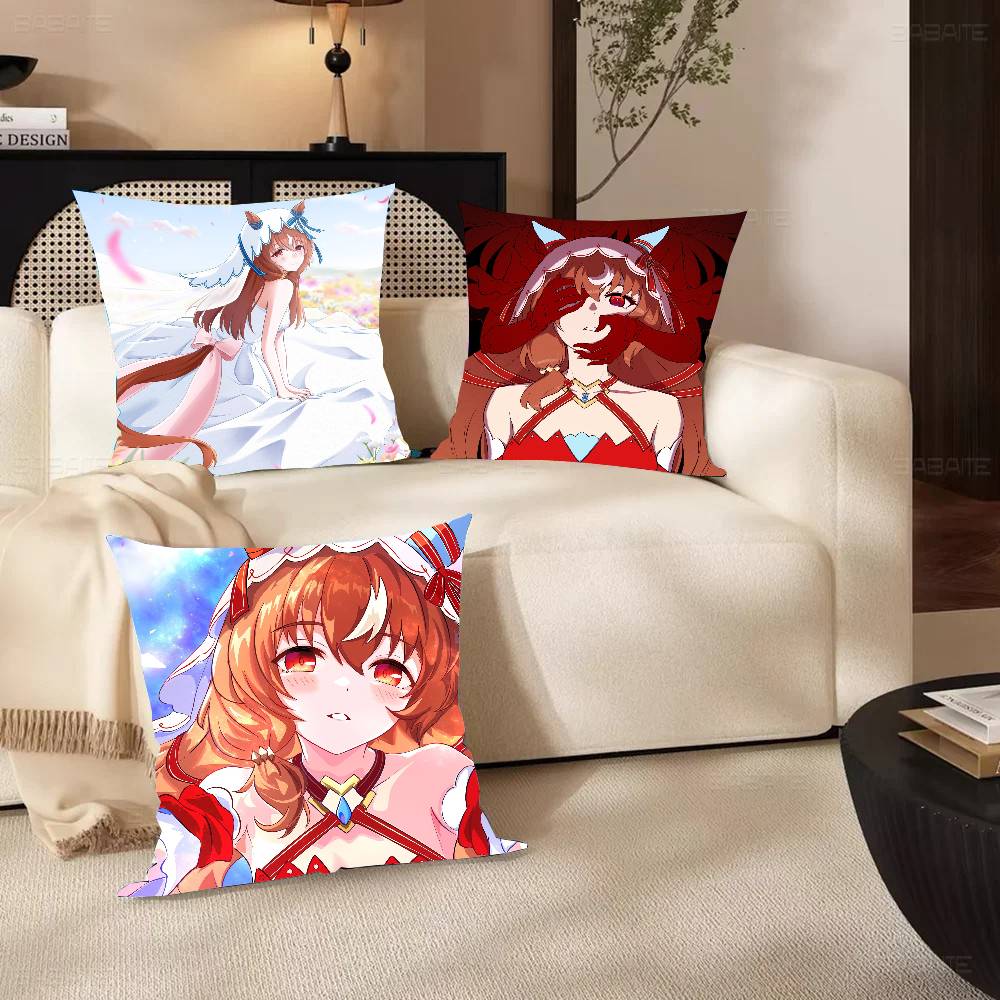 Still In Love Anime UUma Musume Pillow Case Fashion Square Pillowcase Bedroom Sofa Room Ins Decoration Leisure