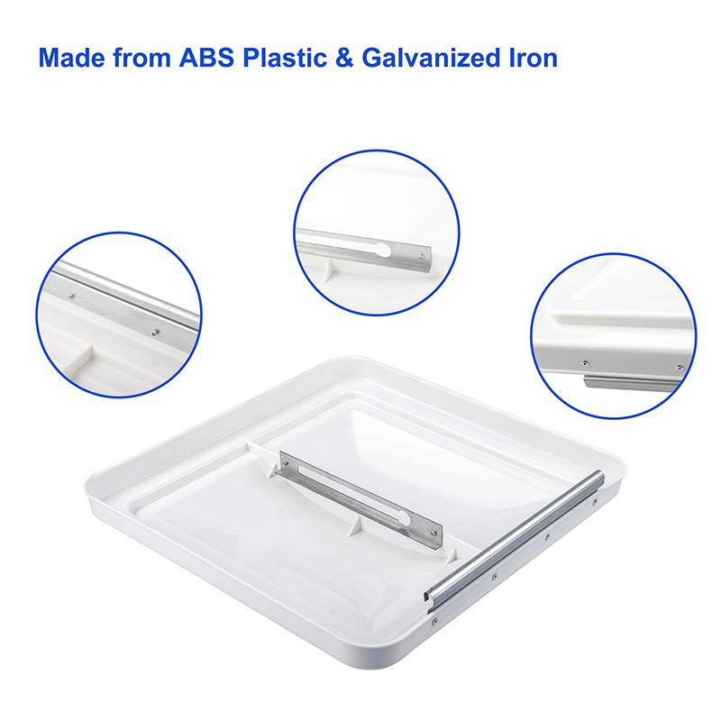 For Camper Trailer Motorhome White PP Plastic UV-resistant Cover Universal Replacement RV Roof Vent Cover White Vent Lid 14"x14"