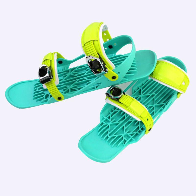 1 Pair Mini Ski Skates Snow Short Skiboard Adjustable Bindings Skiing Shoes Outdoor