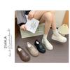 Female Fashion Outdoor Waterproof Anti Slip Thick Soled Wear Resistant Short Tube Rain Shoes Rubber Shoes