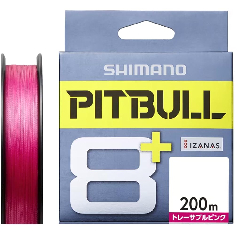 Шнур Shimano Pitbull 8+ PE 200м 1.0 (23,1 фунта) Отслеживаемая розовая леска