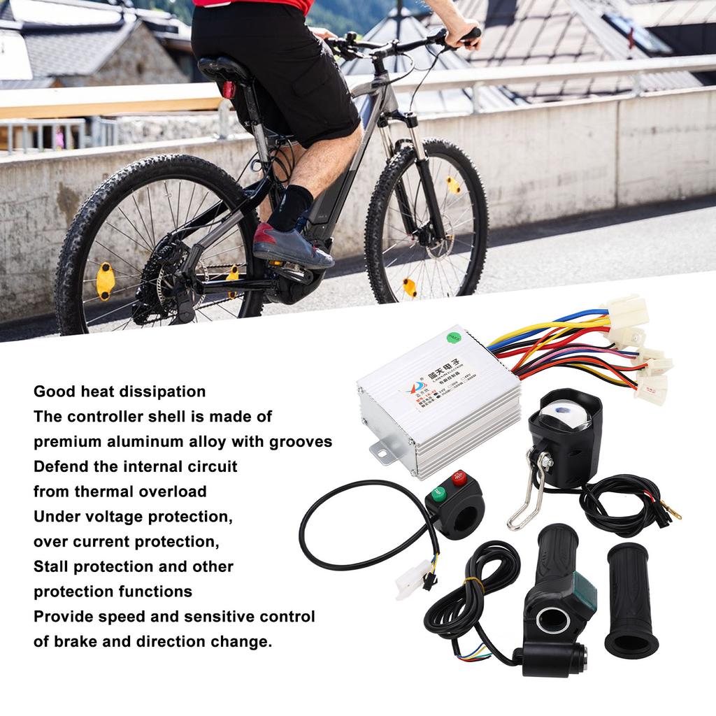 24V 1000W Motor Brush Controller Thumb Throttle Set Electric Bike Bicycle Scooter Accessories