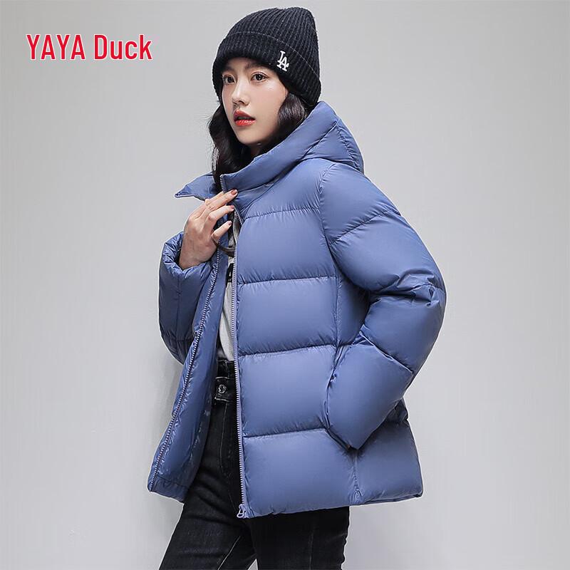 YaYa Women's Petite Hooded Short Puffer Down Jacket