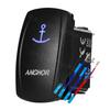 12V 24V Boat Trim Tabs Switch (ON)-OFF-(ON) Momentary Rocker Switch Waterproof Blue Light ON-OFF Toggle Switch With Harness Switches4
