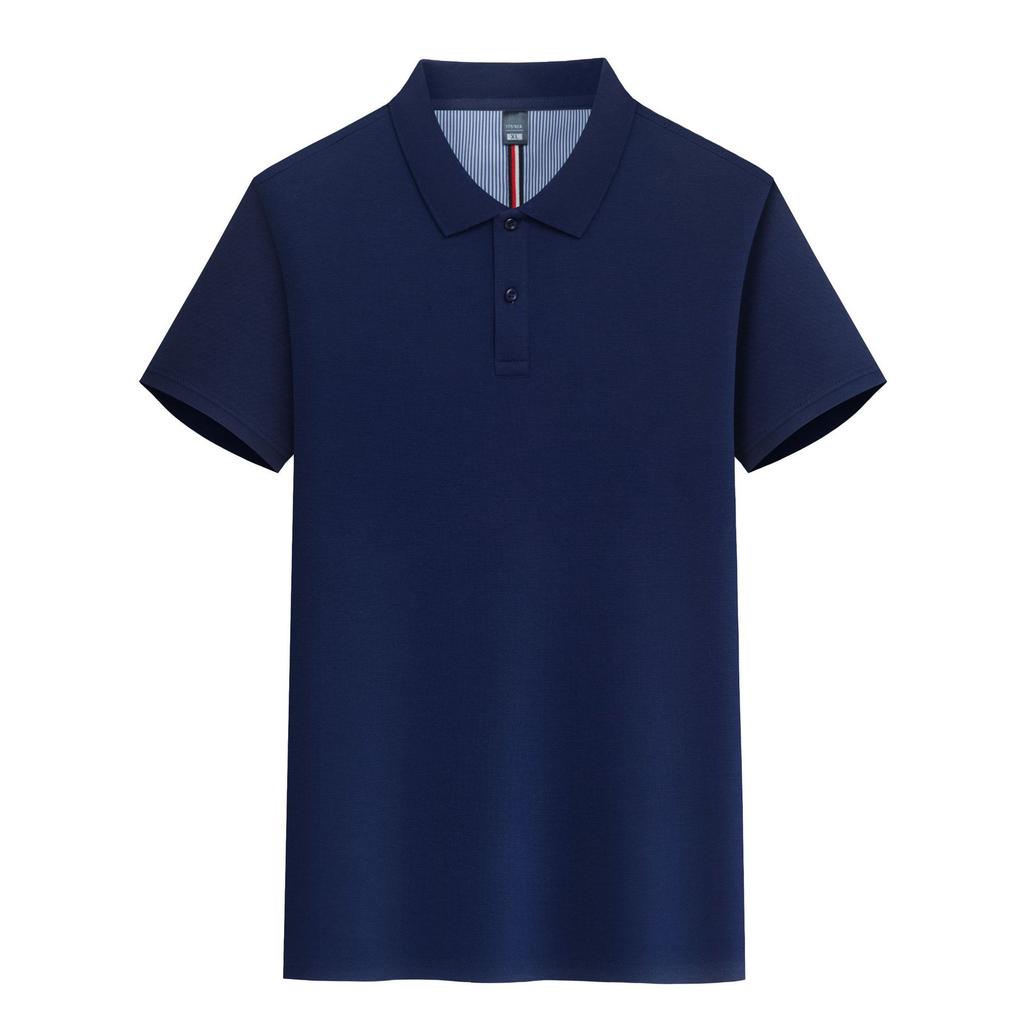 Summer POLO Shirt Men and Women Same Short-sleeved T-shirt Quick-drying Solid Color 220g 7A Antibacterial Lapel Top