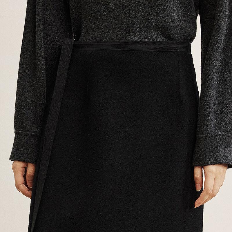 Less 2025 H-Line Wool Blend Long Skirt