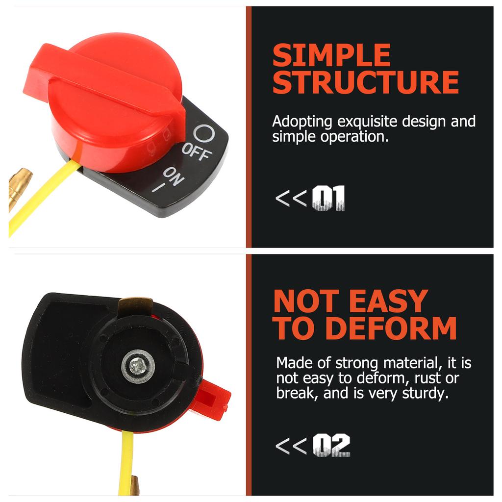 6Pcs Dual Wire Engine Stop Switch for Engines Compatible with Lawn Mowers Tractors Water Pumps Air Compressors