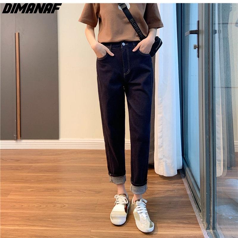 

DIMANAF 2023 Большие размеры джинсы весенние брюки женские эластичные брюки свободные повседневные женские шаровары брюки базовые 5XL
