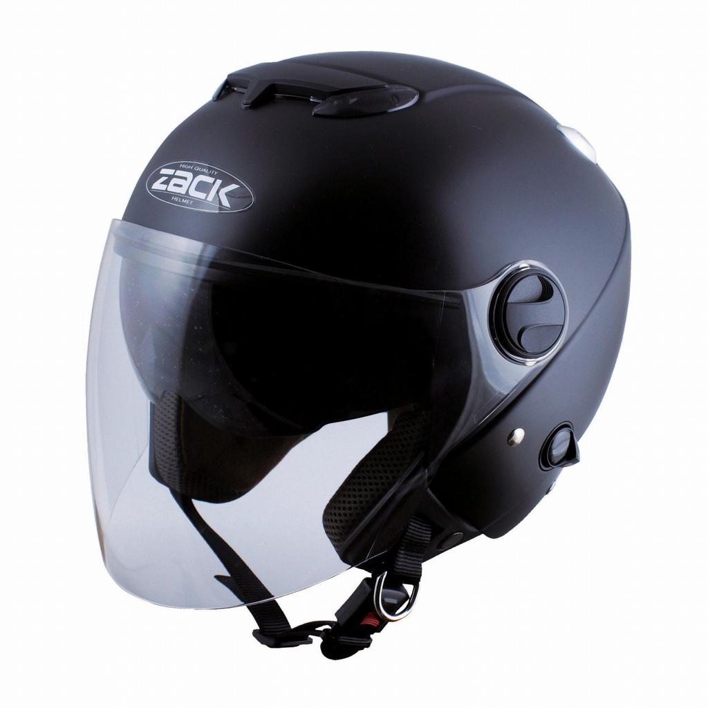 TNK Industrial Speed Pit Half Matte Jet DEEPFREE ZJ-3 Helmet, Black, 51006, (Head Circumference 58cm-60cm)
