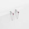 eManco Tassel Colorfast Rhinestone Earrings - European & American Light Luxury, Personalized & Versatile Studs