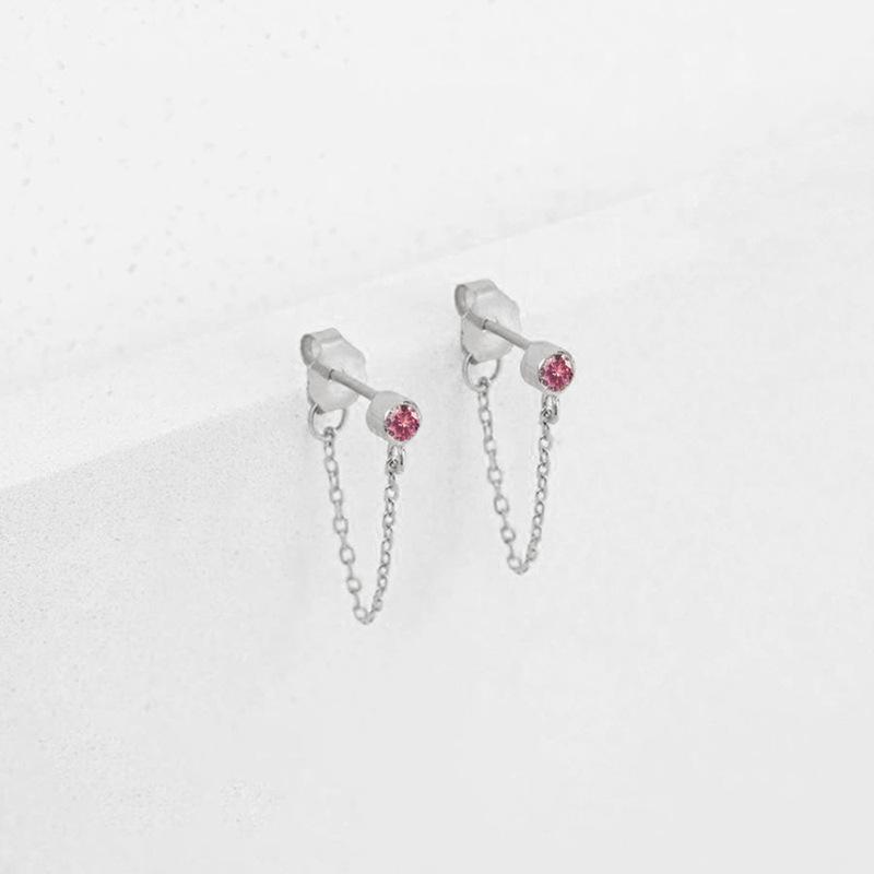 eManco Tassel Colorfast Rhinestone Earrings - European & American Light Luxury, Personalized & Versatile Studs