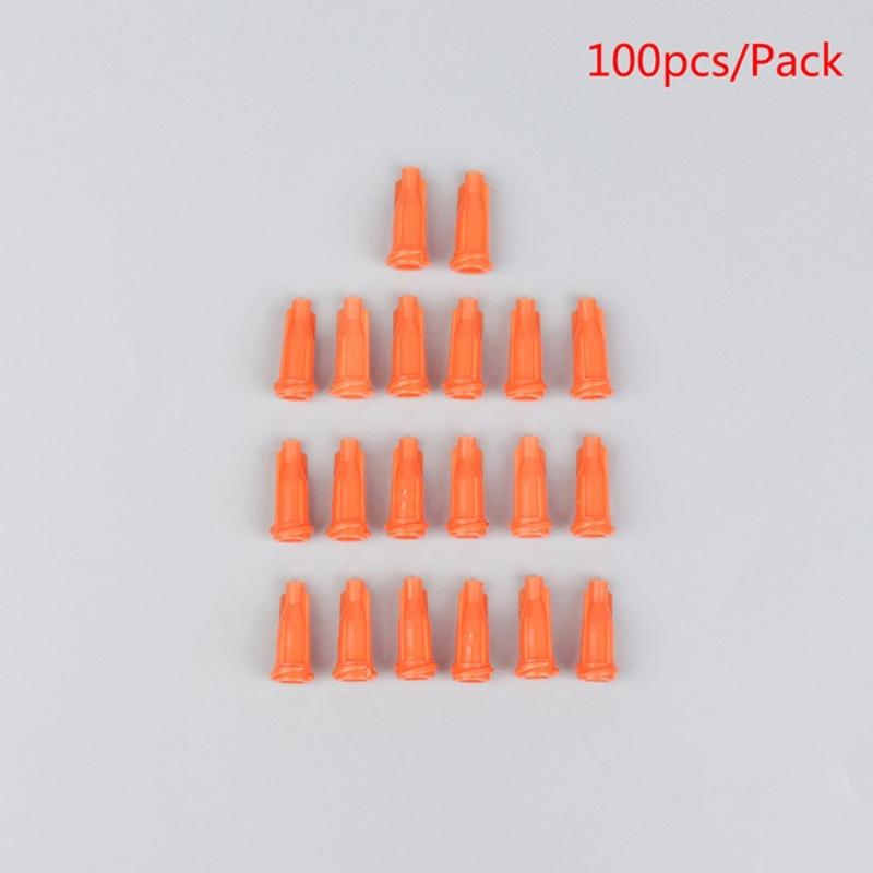 100pcs Syringes Tip Featuring Sturdy Plastic Construction For Precise Glues Control In Black White Orange Various Color Option
