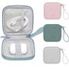 Solid Color Simple Lightweight Earphone Bag Large Capacity Waterproof and Scratch-resistant PU Skin-feel Mini Earphone Bag
