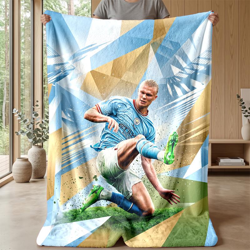 Erling Haaland Soft Flannel Fleece Blanket Lightweight Cozy Warm Throw Blanket For Sofa Bed Home Decor